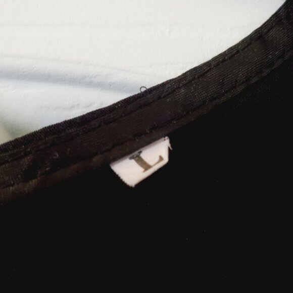 Boutique Multicolor Rainbow Pleat Black Dress L - Picture 3 of 3